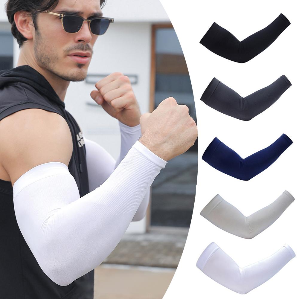 Anti-scottature manica elastica uomo donna Cool Muff taglie forti sport all'aria aperta protezione solare ciclismo manica blocco UV manica senza dita