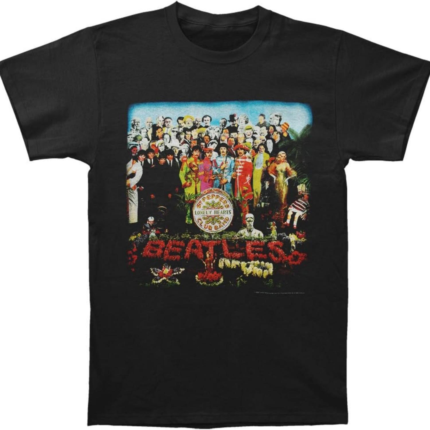 

Beatles Men s SGT. Pepper Vintage T-Shirt Small Vintage Black S