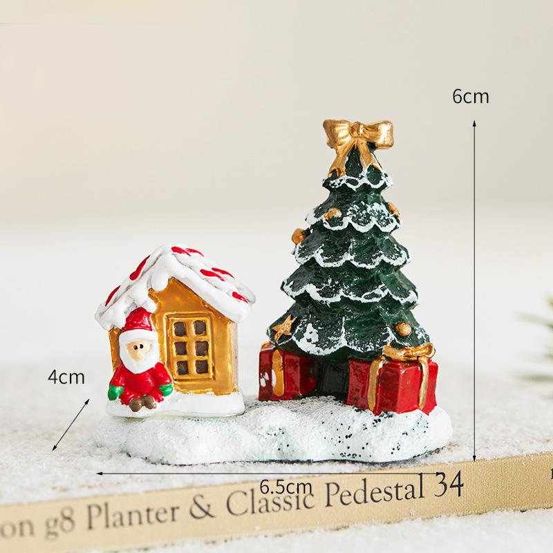 

Новый Санта-Клаус из смолы для украшения небольшого дома, витрины отеля, торгового центра, праздничного декора