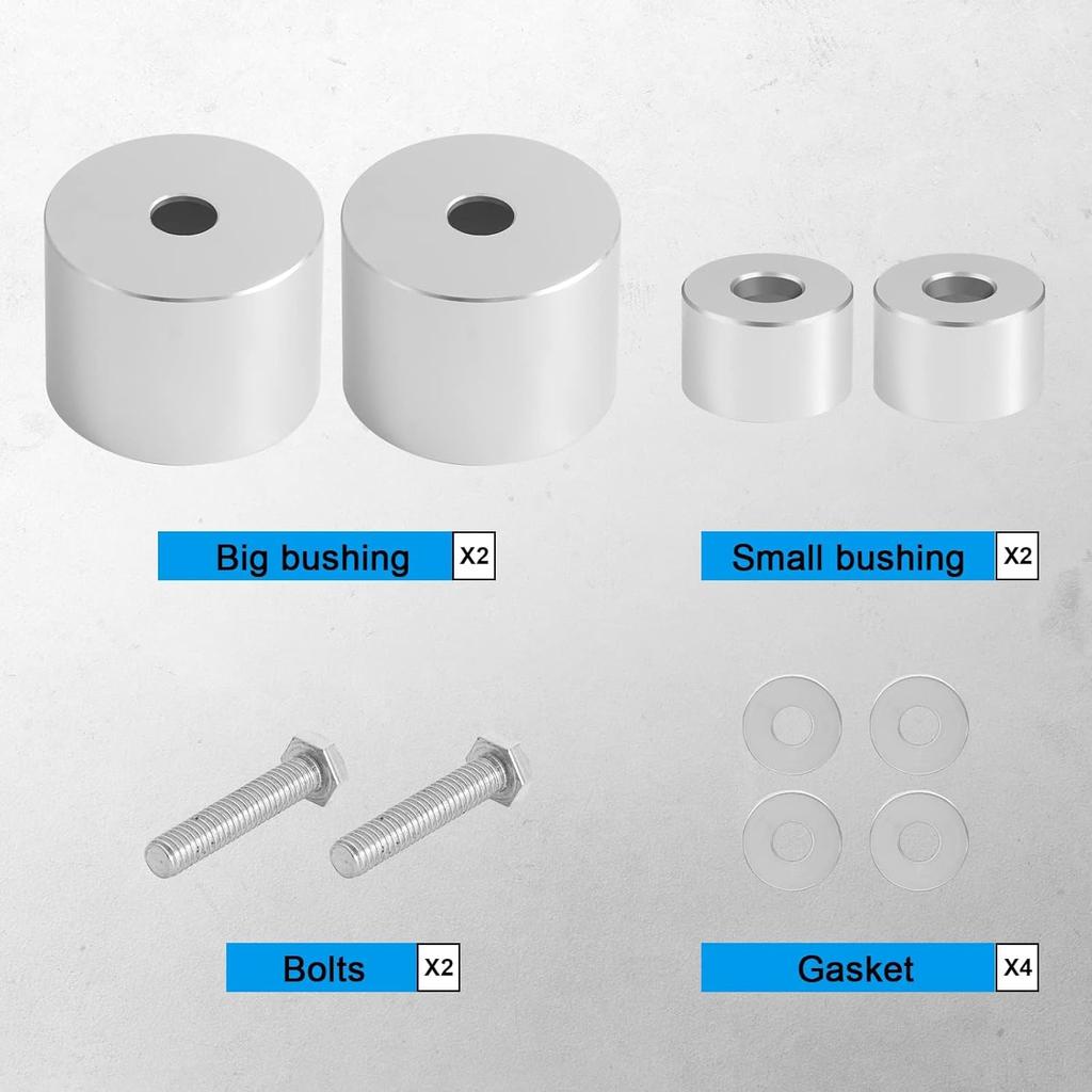 A Pillar Grab Handle Repair Upgrade Kit Compatible With 2002-2009 Dodge Ram 1500 2500 3500 Aluminum Material - Silver