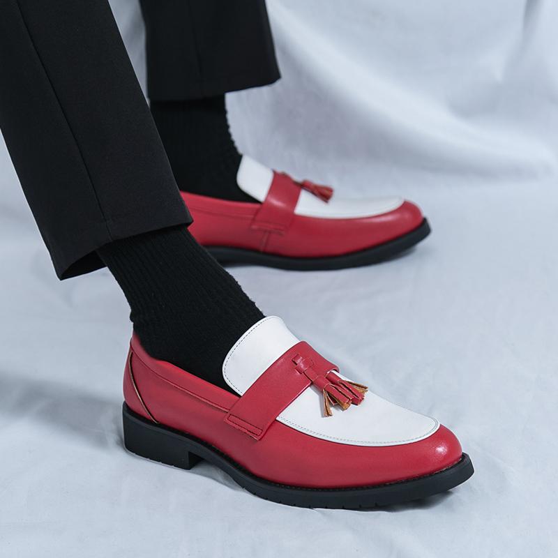 Fashion Sizes 38-46 Classic Men Tassel Shoes Luxurious Casual Comfortable Fashionable Small Leather Shoes Men Business Office Loafers