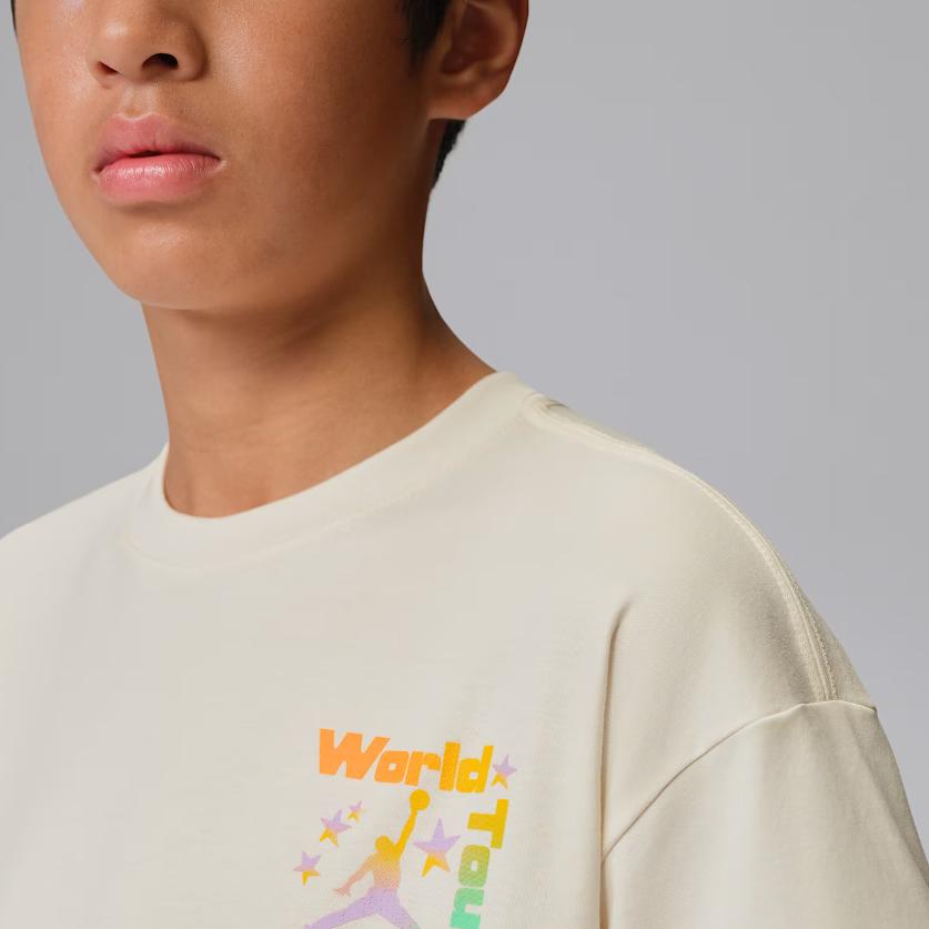 Jordan T-Shirt Simple Knit Round Neck Kids tops IW1474-110