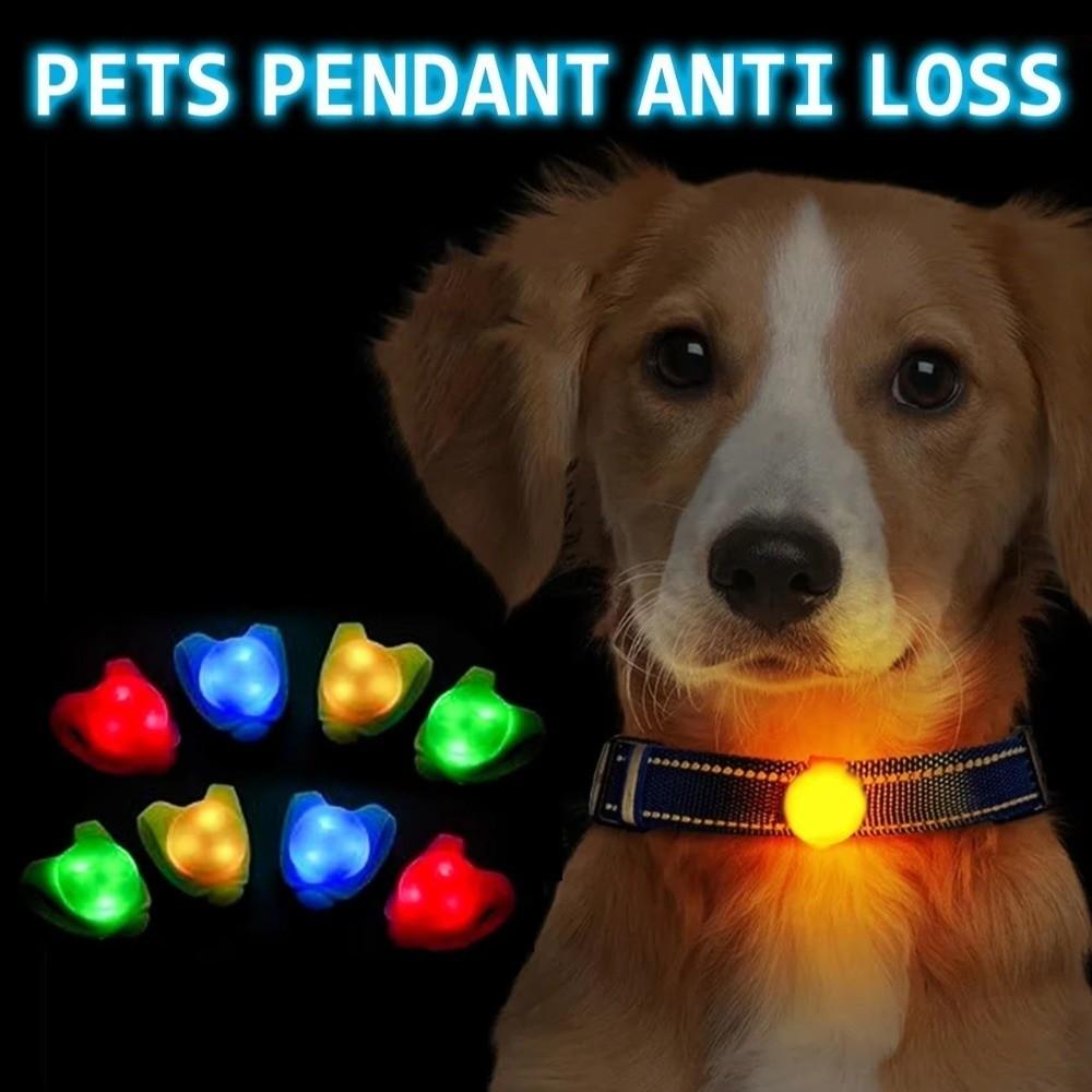 Silicone LED Pet Safety Light Waterproof 3 Light Modes Glowing Collar Anti-Lost High Brightness Dog Flashing Light Pet Accessory