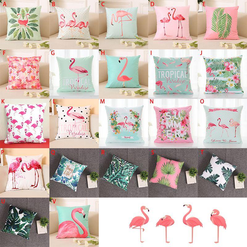 Versatile Flamingo Throw Pillow Case For Sofa Chairs With Premium Cotton Linen