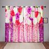 Luxury Flower Floral Clolorful Window Curtains for Kids Bedroom Living Room Hall Treatments Kitchen HomeDecor Drapes Blinds 2Pcs