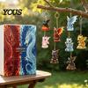 Collectible Dragon Figures Advent Calendar, 2D Christmas Countdown Box with Holiday Gift Acrylic Pendants, Festive Tree Hanging Decor, Daily Surprise