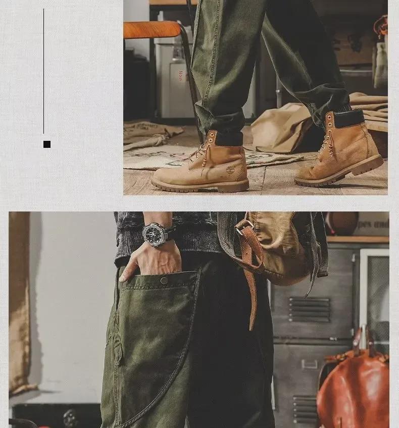 Men's Heavyweight Retro Winter Overalls - Loose, Thickened, Cuffed, Plus Velvet