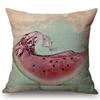 Modern Fruits Pattern Design Throw Pillow Case Pear Lemon Bicycle Summer Harmony Car Sofa Decoration Cushion Cover Cojines
