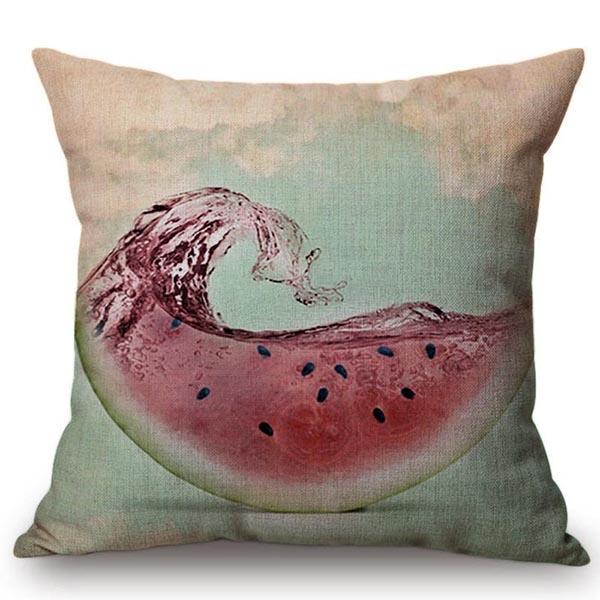 Modern Fruits Pattern Design Throw Pillow Case Pear Lemon Bicycle Summer Harmony Car Sofa Decoration Cushion Cover Cojines