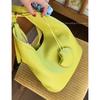 Korean Version of Casual Large-capacity Women's Armpit Bag Women's 2025 New Simple Bucket Bag Solid Color Soft Shoulder Bag