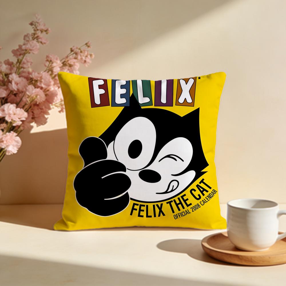 Trendy FFelix the Catiable Cushion Cover Stylish Washable Pillow Cover Ideal for Couch Bedroom Car Decoration