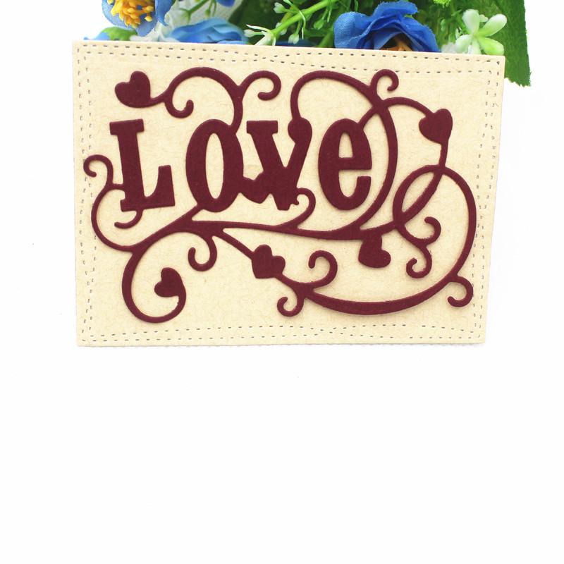 Metal Love Stencils Cutting Dies Die Cut For Diy Scrapbooking Album Paper Card Embossing