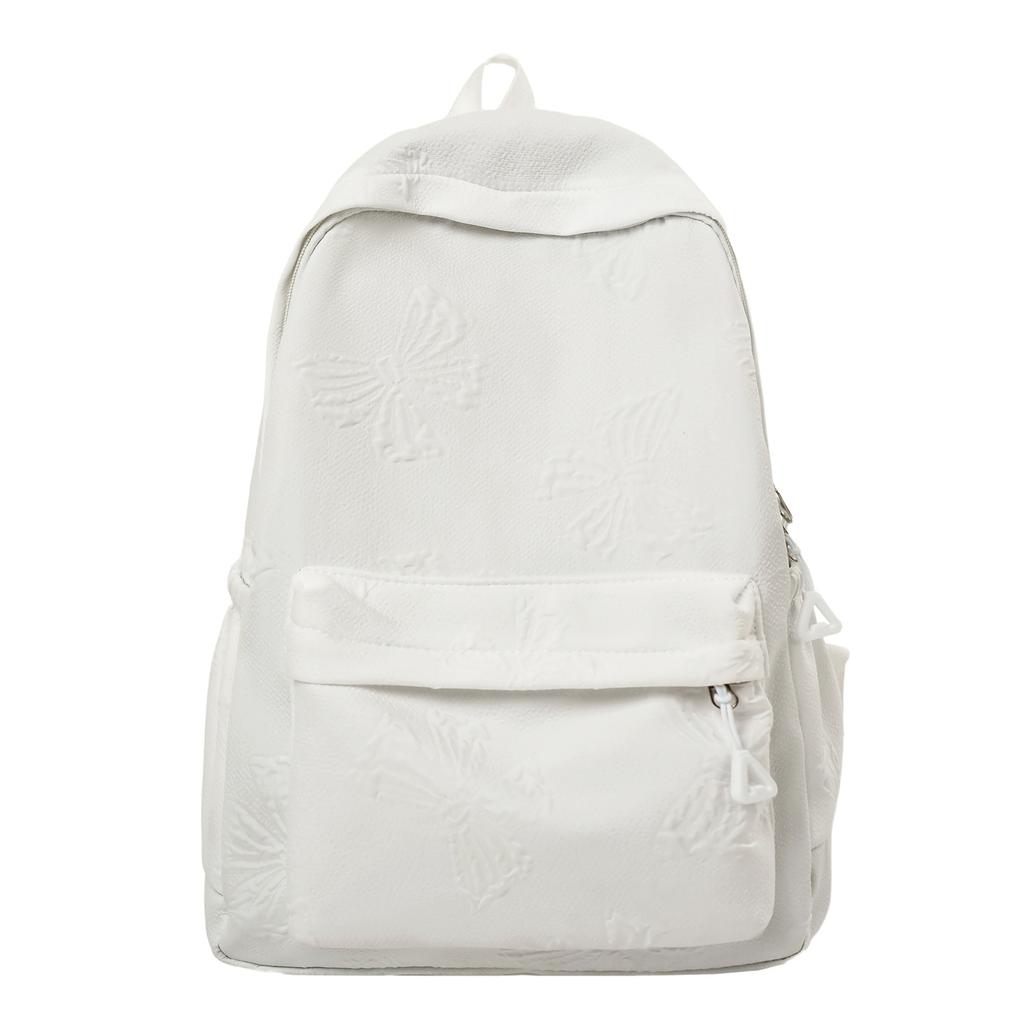 Sac à dos Frais dans le vent Papillon Sac à dos Étudiante Collège Sac d'école Grande Capacité Léger Polyvalent Design Gaufré Sac à dos