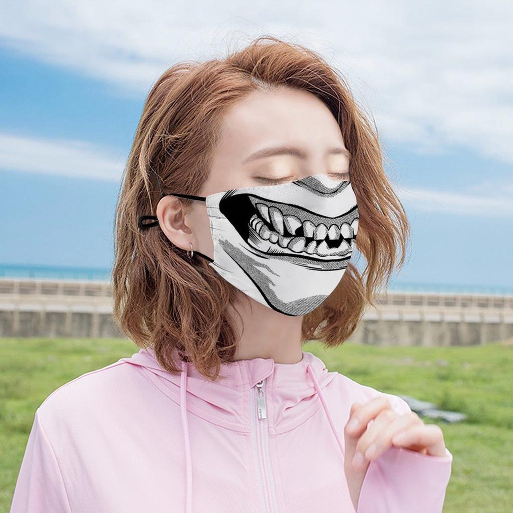 1Pack Reusable Elastic Nylon Mask With 5/10/15 Filter Pieces Providing Lightweight Breathable Dustproof Protection For Daily Usage