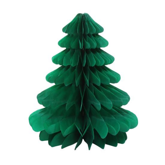 Christmas Tree Decoration Hanging Ornament Easy Assembly Festive Hanging Decor 3D Honeycomb Paper Decoration