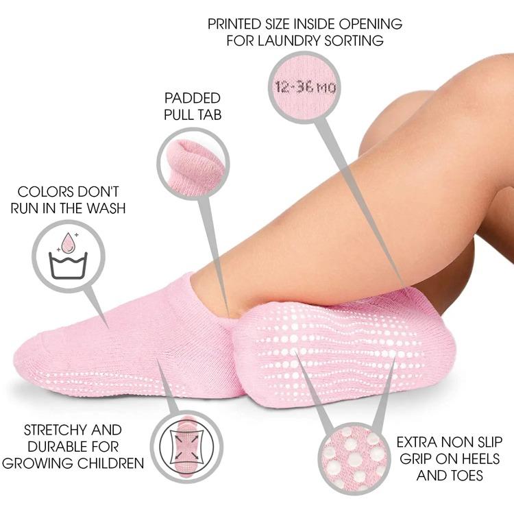 6 Pair Socks Set anti-slip toddler socks are perfect Grip Ankle Socks Baby Toddler Infant Kids Boys Girls Non Slip/Anti Skid