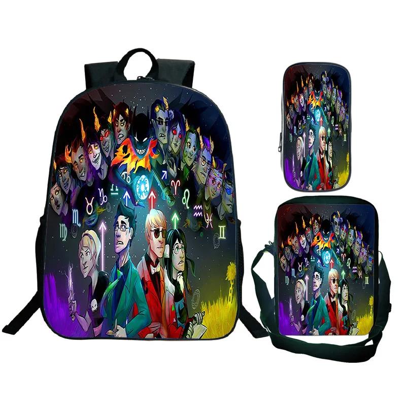 Pupil Duet Night Abyss Fun Game Rucksack Carry Carrier Pen Case 3pcs Style Custom Rucksacks DIY Pattern Backpack Mochilas