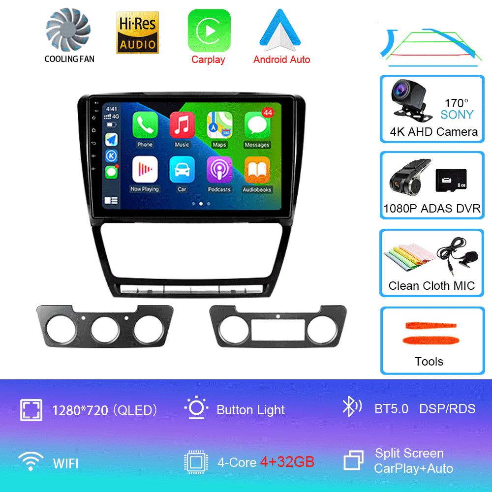 Android 14 Car Radio For Skoda Octavia 2 A5 2008 - 2013  Multimedia Video PlayerNavigation Stereo GPS  No 2din 2 Din Dvd