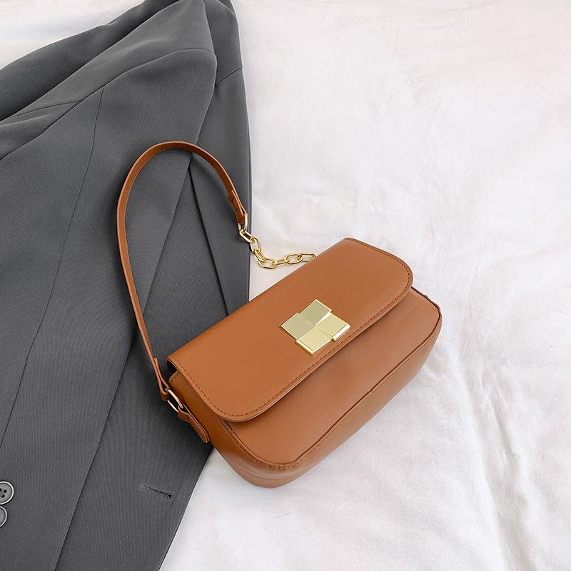This Year 2025 New High-value Popular Bag Fashion Lock Small Square Bag Shoulder Crossbody Versatile Exquisite Small Bag