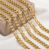 1Meter 2Meter 3mm 5mm 7mm Stainless Steel Curb Cuban Chains Bulk DIY Necklace Bracelet Anklet Jewelry Making Accessory Supplies
