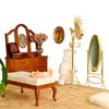 1:12 Scale Doll House Dressing Mirror Metal Floor Mirror Model Figurine For Miniature Bedroom Scene Setting Decoration