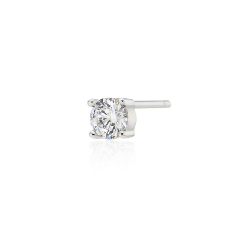 NORMALLEE [White gold] Basic Cubic Earrings (L)