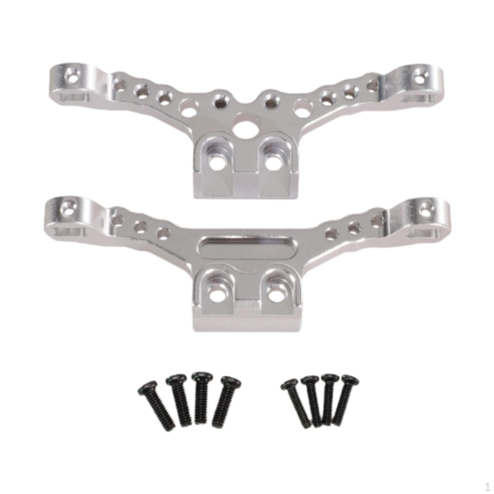 

Кронштейни амортизаторів 1/18 Передні та Задні RC Частини Металеві Кріплення з Алюмінієвого Сплаву з Гвинтом для 1:18 срібний