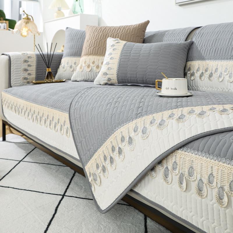 Chenier нескользящая наволочка для дивана чехол для дивана устойчивый к царапинам от кошек и грязи полотенце для спинки подушка для сиденья 70x70cm серый 1090₽