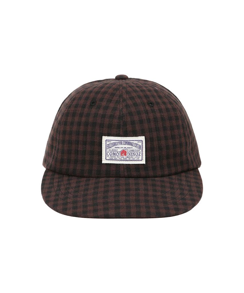 COMONINOZ [Cn]Check Tumble Label Ballcap [2 Color]