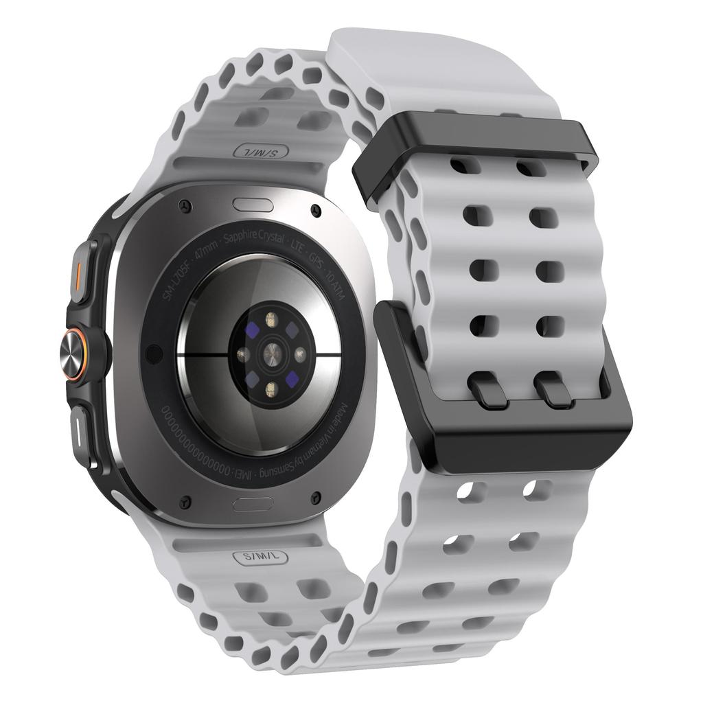 Marine Band For Samsung Galaxy Watch Ultra 47mm Sports Silicone Strap Bracelet For GalaxyWatch Ultra Watchband Accessories