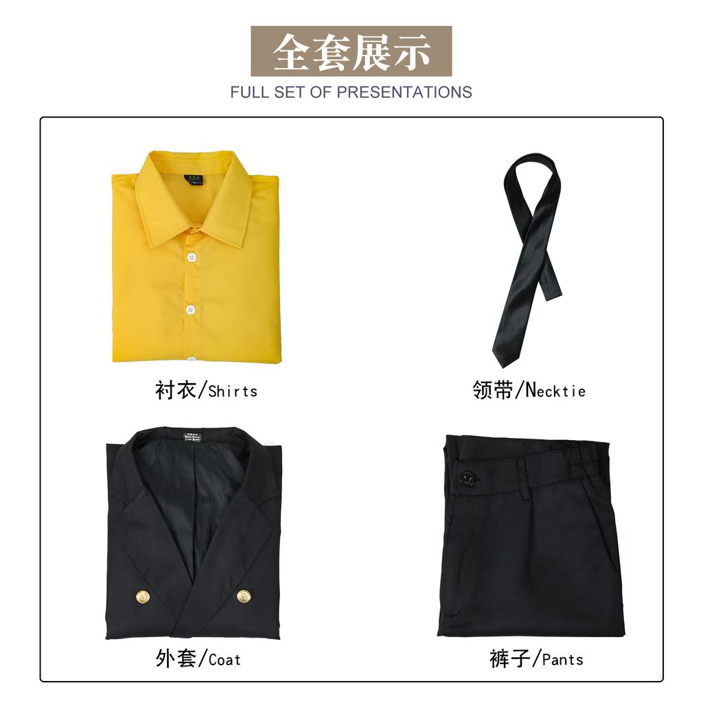 ONE PIECE cos clothing Sanji Shanji yellow and blue suit men's clothing cosplay suit cos clothing retro