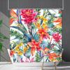 Shower Curtain Waterproof And Mildew-Proof 3D Digital Printing Plant Flower Plant Shower Curtain Bathroom Partition