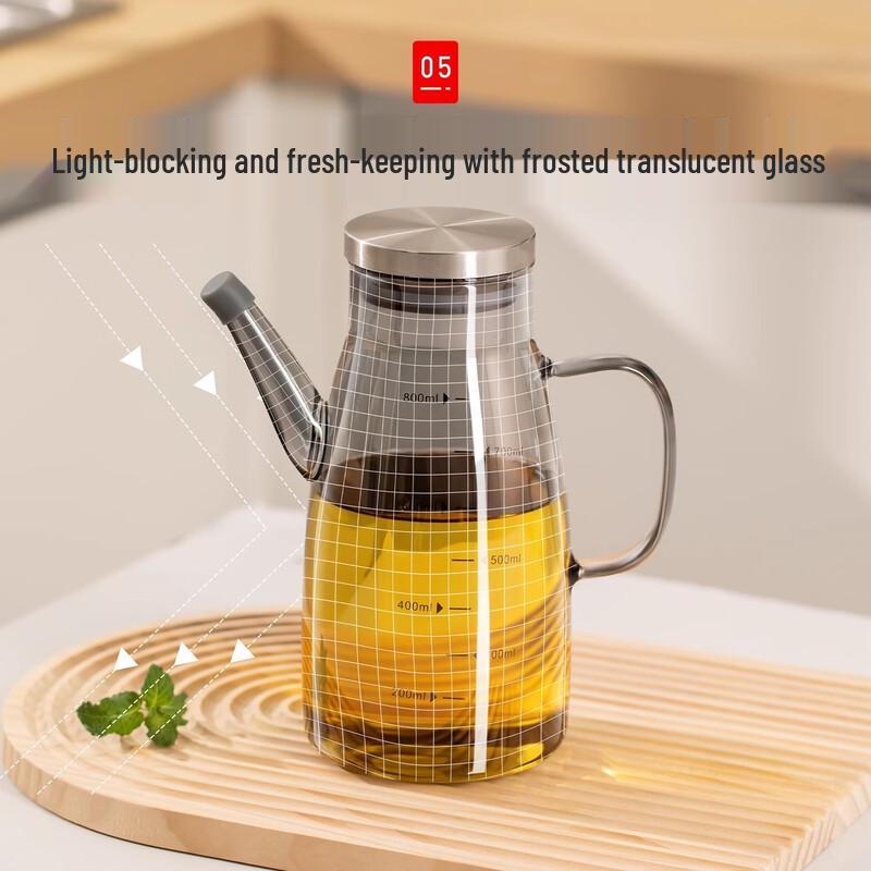 Ru Han Heat-Resistant Non-Drip Glass Oil Dispenser