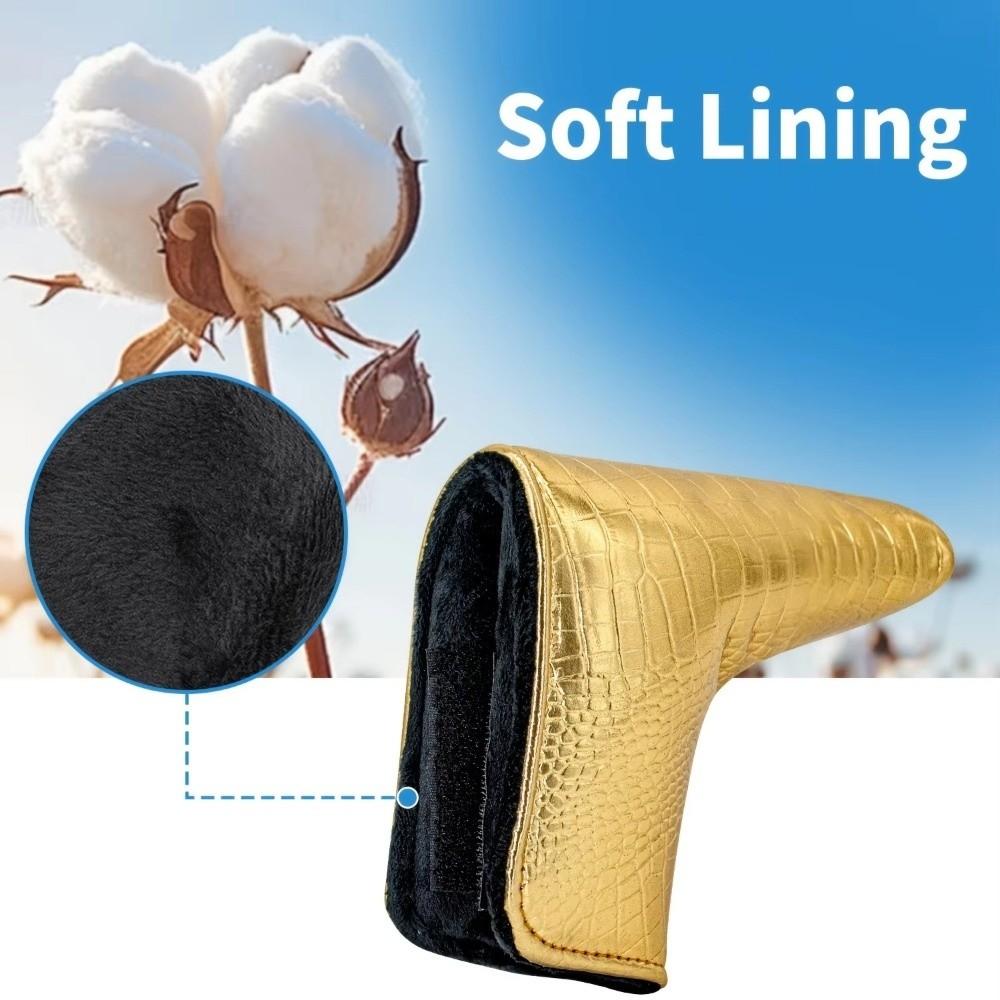 Thickened Padding Golf Putter Headcover PU Leather Putter Head Cover Golf Club Storage