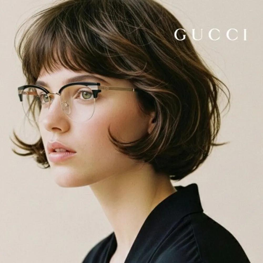 [Gucci] Eyeglass Frames GG0201O 001 Round Browline Glasses for Women and Men GG0201O 001_J [50]
