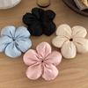 Trendy Oversized Blue Flower Scrunchie Headdress Women Girls Design Rubber Elastic Hair Band Vacation Hair Accessories
