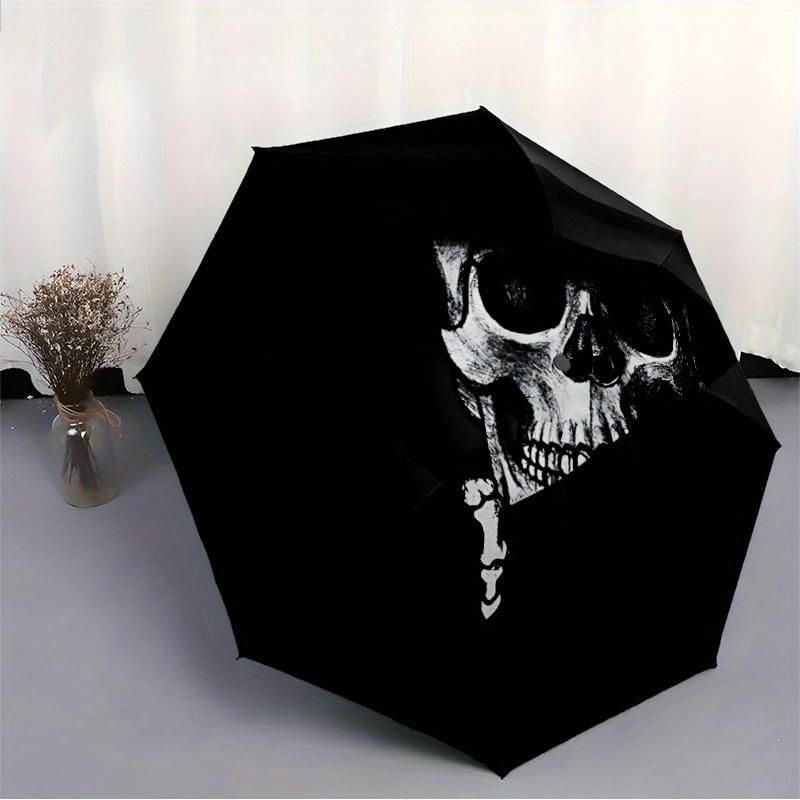 1pc Skull Pirate Automatic Open/Close Umbrella, Portable Folding Umbrella for Travel, Themed Events, It Is Suitable As a Gift for Various Festivals, O