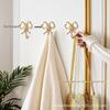 Alloy Bow Wall Hook for Living Room, Bathroom, and Entrance Decoration