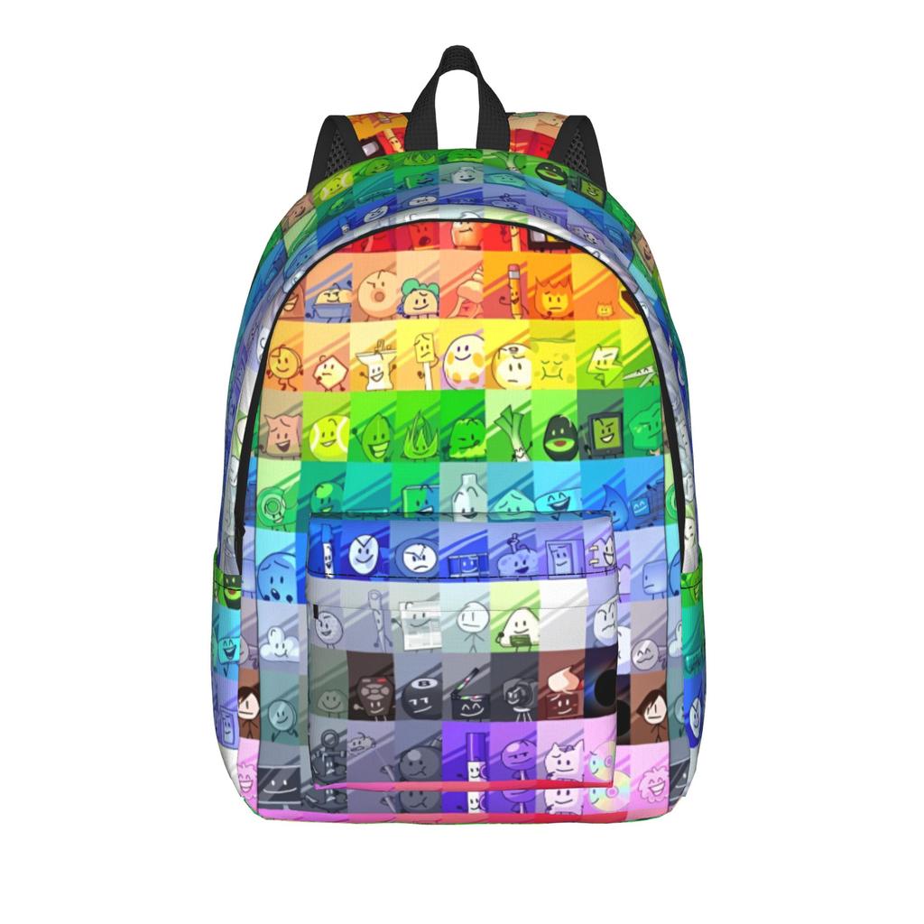 BFDI Cartoon Rucksack für Männer Frauen Mode High School Business Daypack Laptop Computer Leinwandtaschen Langlebig