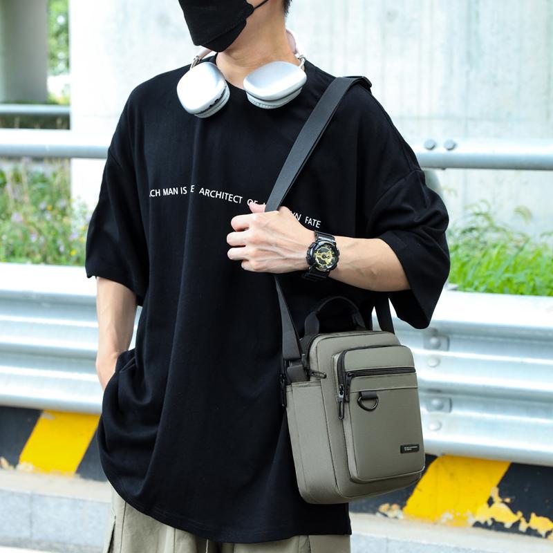 Men's Waterproof Shoulder Bag - Large Capacity Business/Leisure Crossbody with Multi-Layer Pockets