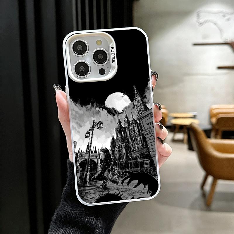 

B-Bloodborne Game Soft Phone Case for iPhone 15 16 17 Pro Max 17Air 16E 14 Plus 13 12 Mini Shockproof Cover Back Shell iPhone 15