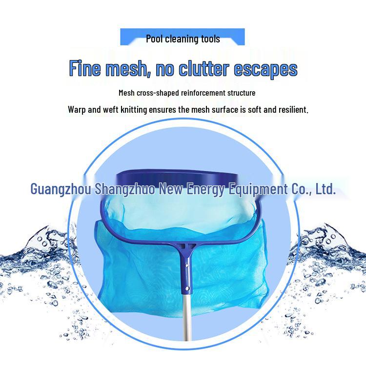 Reinforced Aluminum Pool Skimmer Leaf Net for Deep and Shallow Water Cleaning