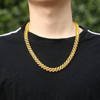 Goudkleur Boutique Grote Thaise Ketting Verdikt Goud Dominerende Thaise Herenketting