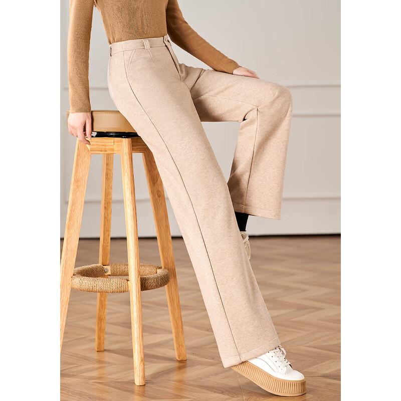 Women's Solid Drapey High-Waist Wide-Leg Casual Pants