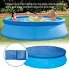 86.6in Round Pool Cover Windproof Garden Ground Swim Pool Hot Tub Dust Protective Cover With Drawstring For Outdoor Yard Pool