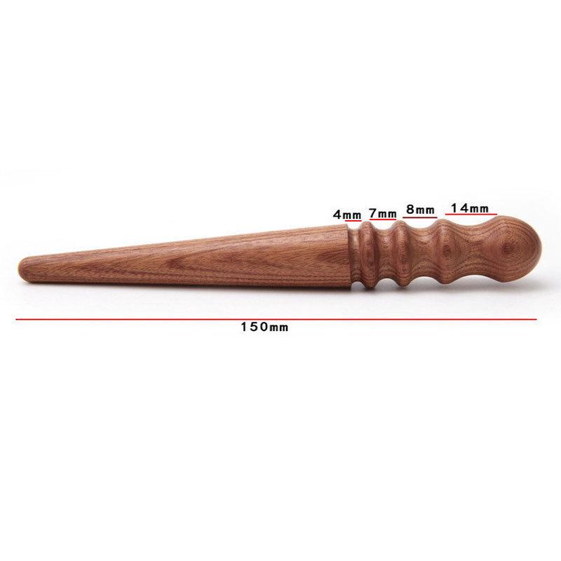 Ebony Beech Pearwood Leather Edge Polishing Stick - Handmade DIY Tool