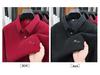 Men's Thickened Velvet Lapel Sweater for Autumn/Winter - Middle-Aged and Elderly Dad Style