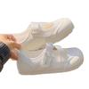 Thin Little White Shoes Women's Breathable Women's Shoes Mesh Hollow Shoes 2025 New Models with Skirts Thick-soled Canvas Sandals Women