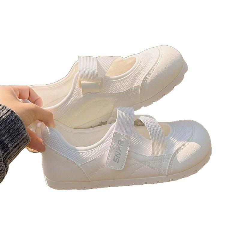 Thin Little White Shoes Women's Breathable Women's Shoes Mesh Hollow Shoes 2025 New Models with Skirts Thick-soled Canvas Sandals Women