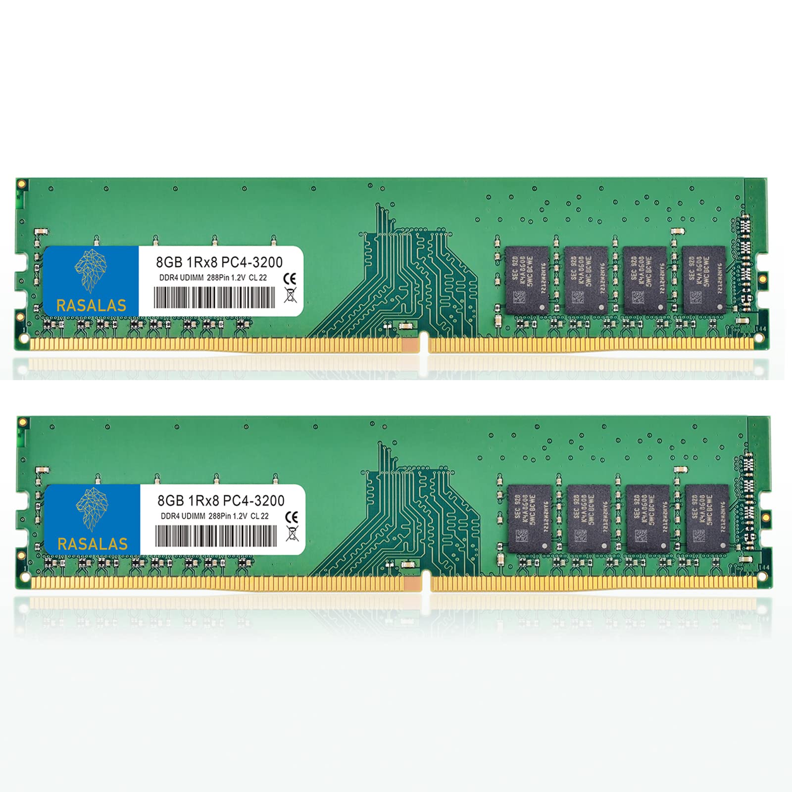 

16GB DDR4 3200 1RX8 8GB x 2 pieces for desktop PC Memory 288Pin CL22 Unbuffered PC4-25600 1.2V